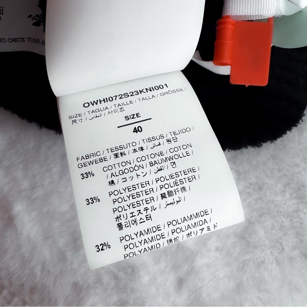 Off-White One Shoulder Boucle Micro Logo Cut-out Midi Dress In Black NEW - Picture 7 of 15